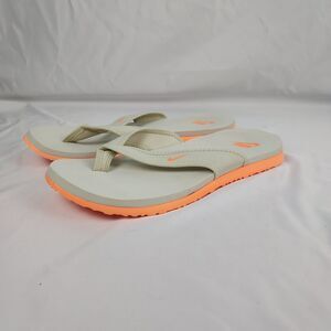Nike Flip Flop Sandals Women’s 10 Beige Orange Thong Beach Casual 344087-280